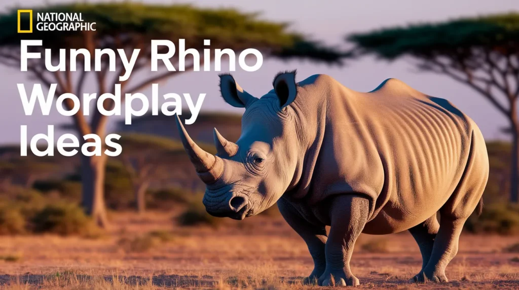 Funny rhino wordplay ideas