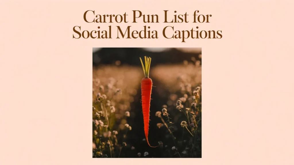 Carrot pun list for social media captions