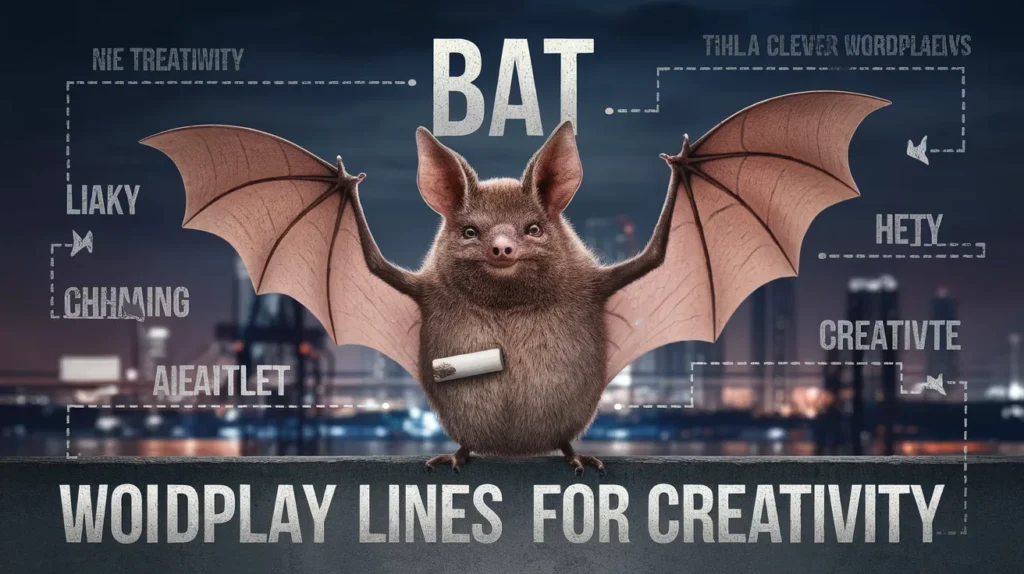 Clever bat wordplay lines for creativity
