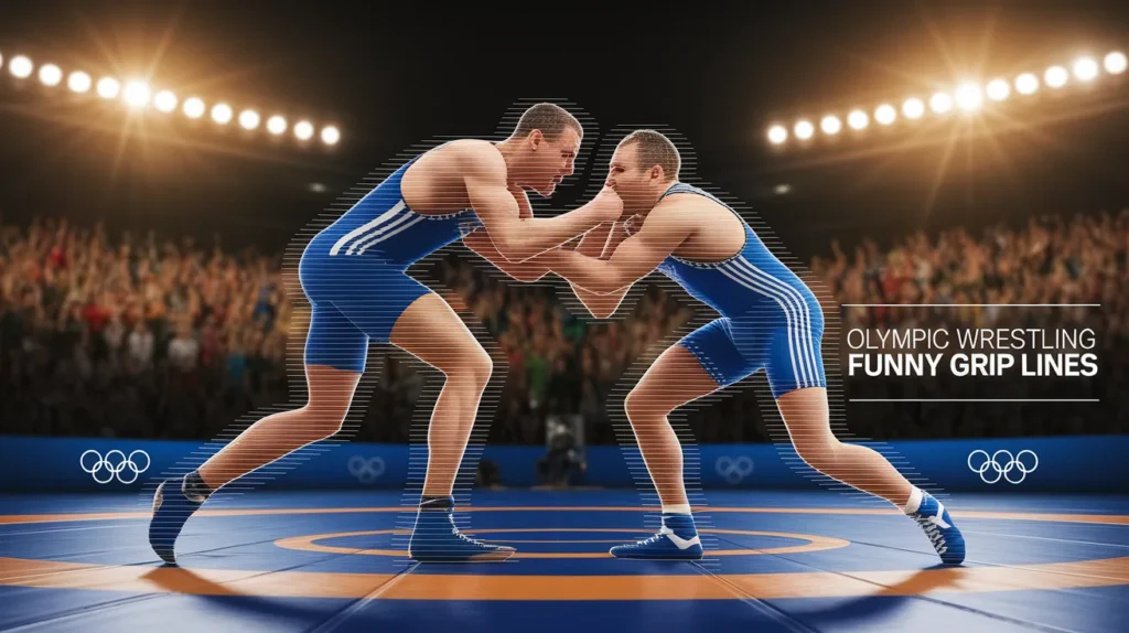 Olympic wrestling funny grip lines