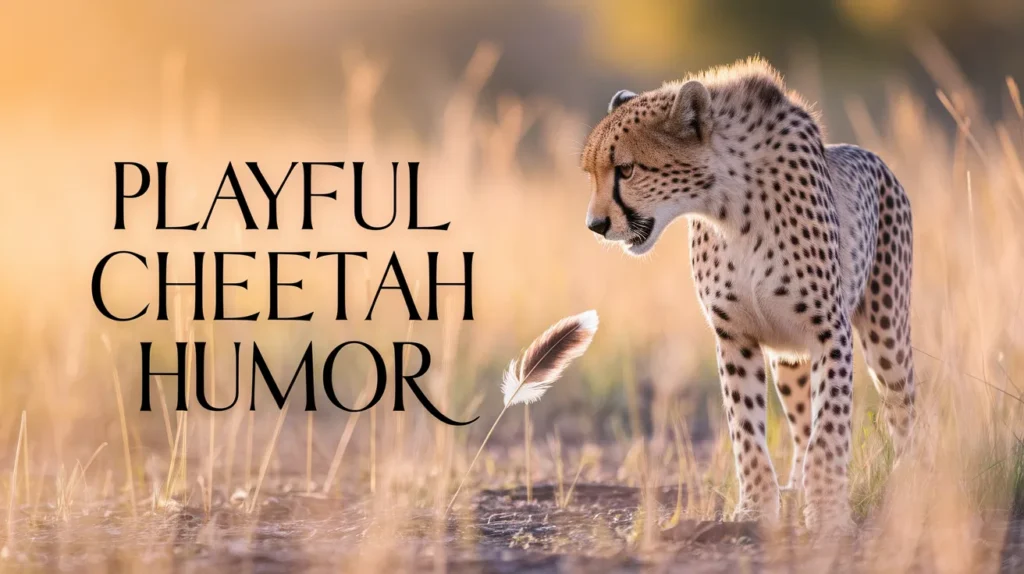 Playful cheetah humor