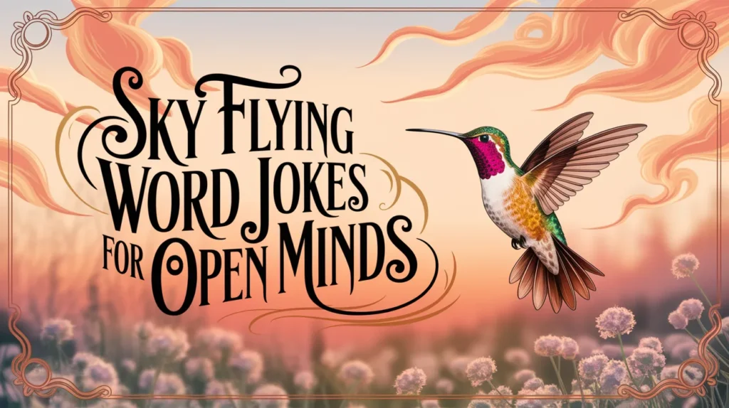 Sky flying bird word jokes for open minds