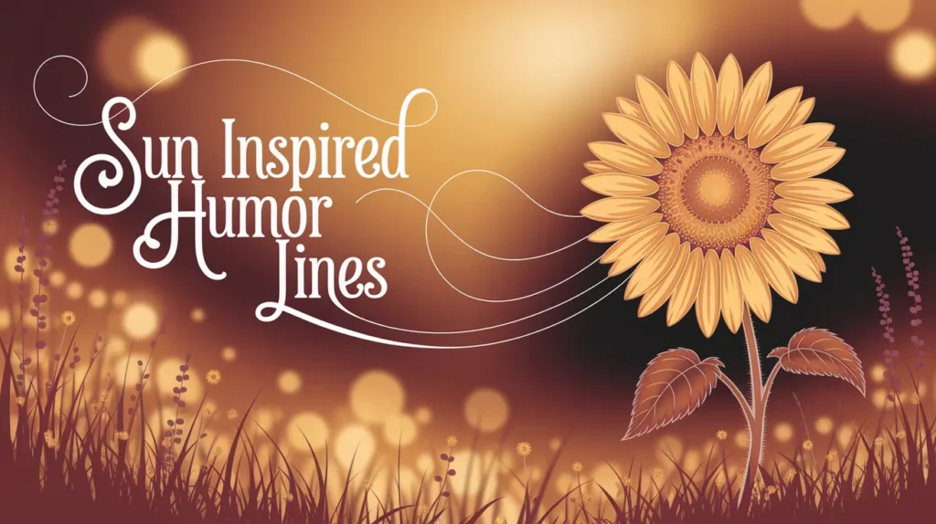 Sun Inspired Humor Lines