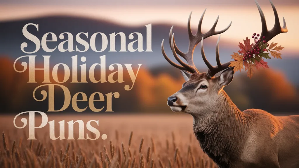 Seasonal Holiday Deer Puns