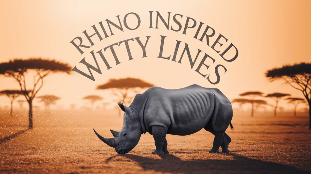 Rhino inspired witty lines