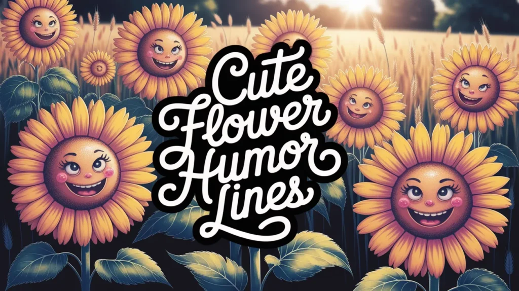 Cute Flower Humor Lines