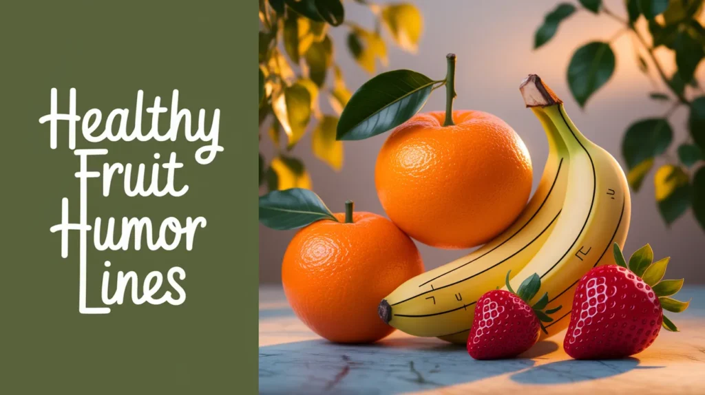 Healthy fruit humor lines
