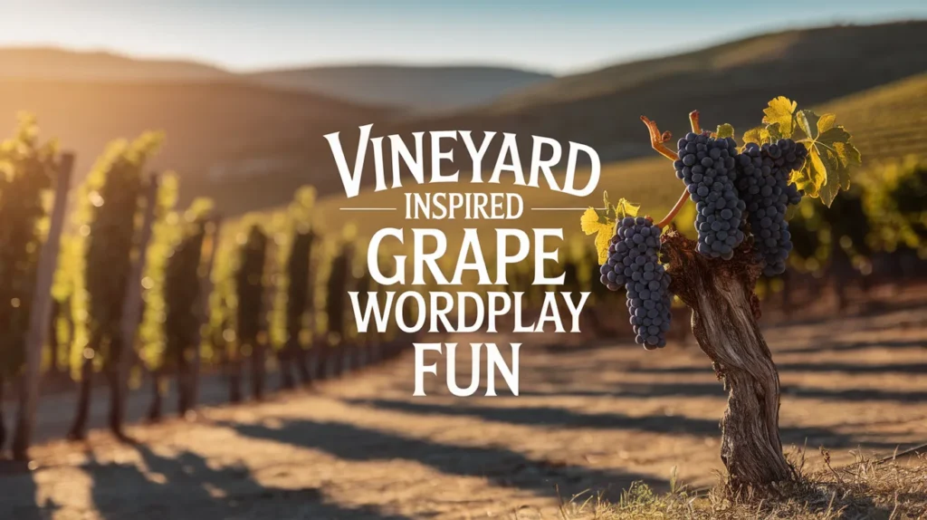 Vineyard Inspired Grape Wordplay Fun
