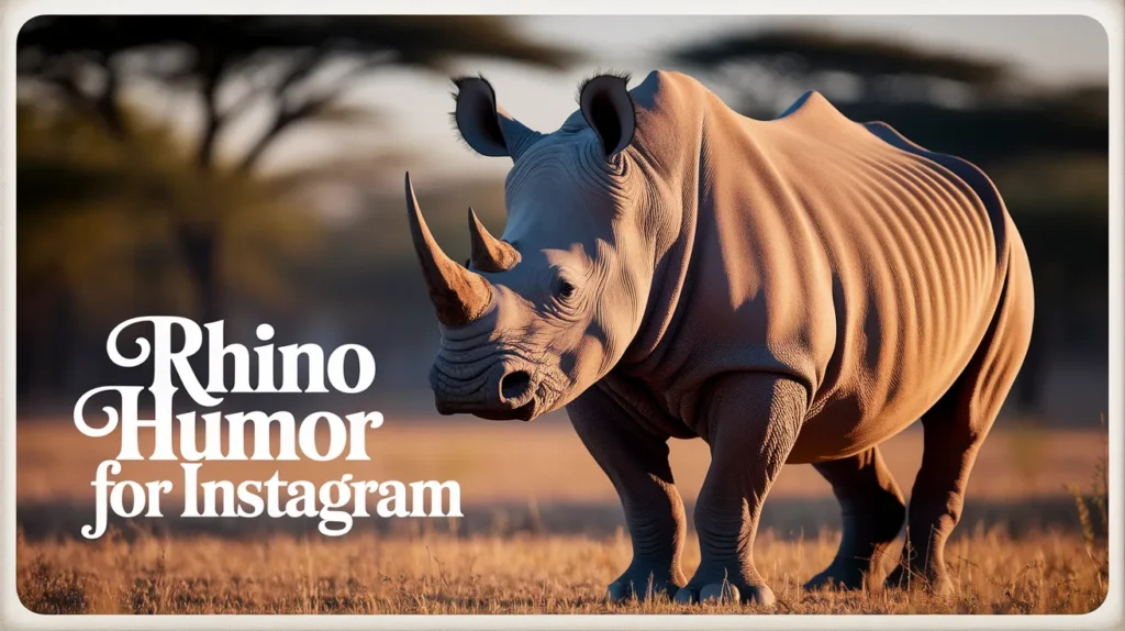 Rhino humor for Instagram