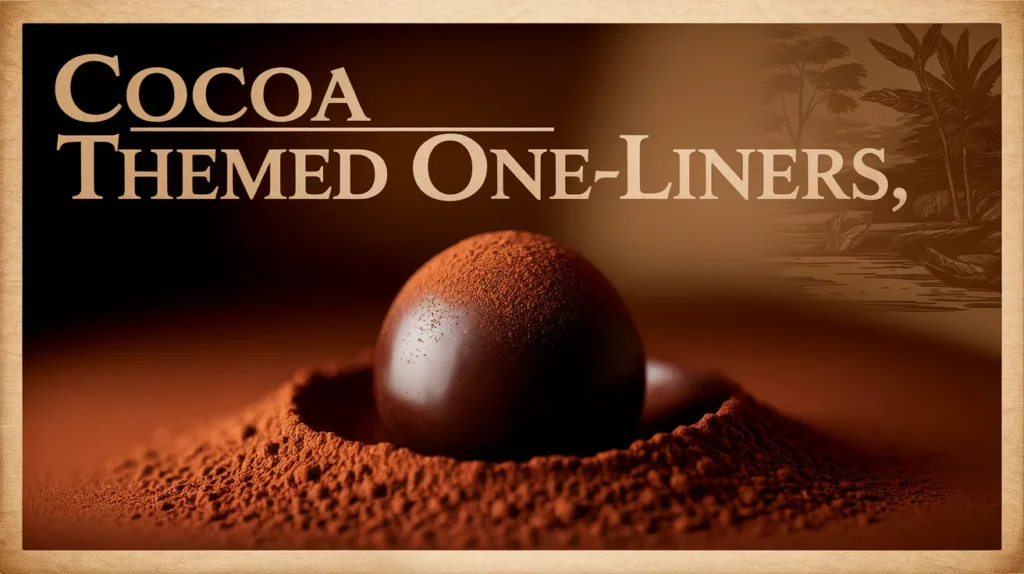 Cocoa Themed One-Liners