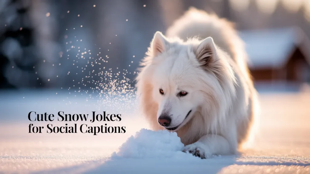 cute snow jokes for social captions