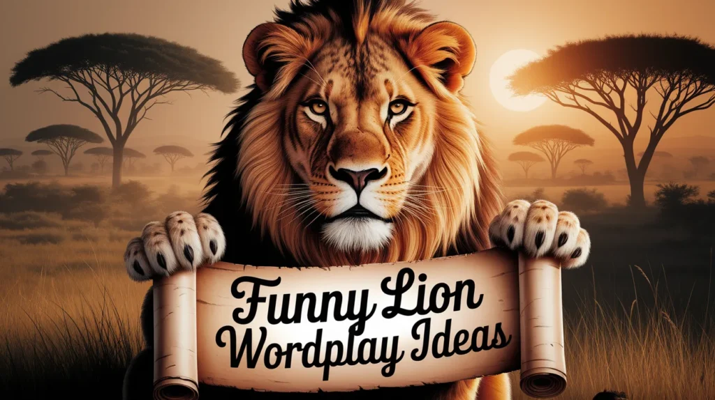 Funny lion wordplay ideas