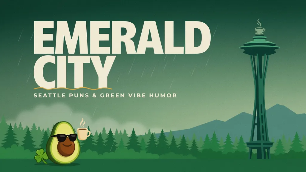 Emerald City Seattle puns and green vibe humor