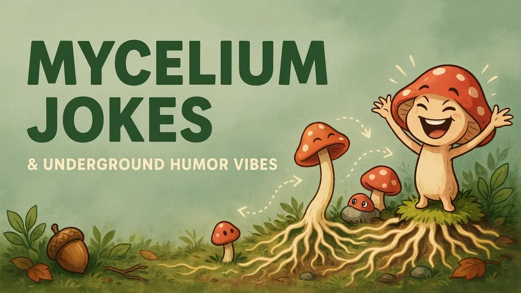 Mycelium jokes and underground humor vibes