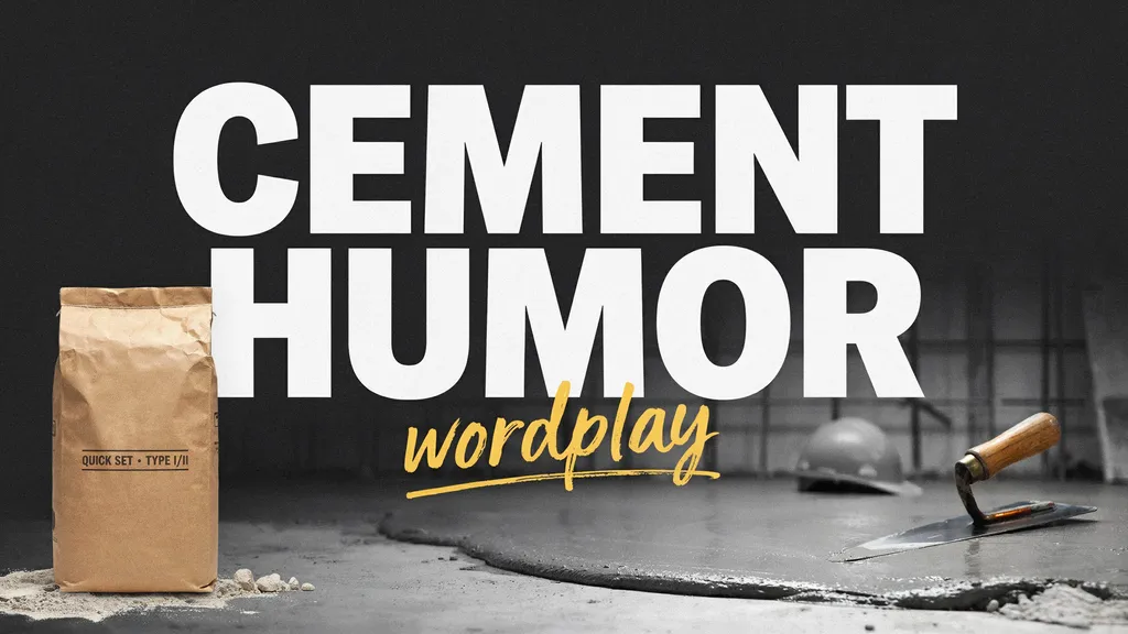 Cement humor wordplay