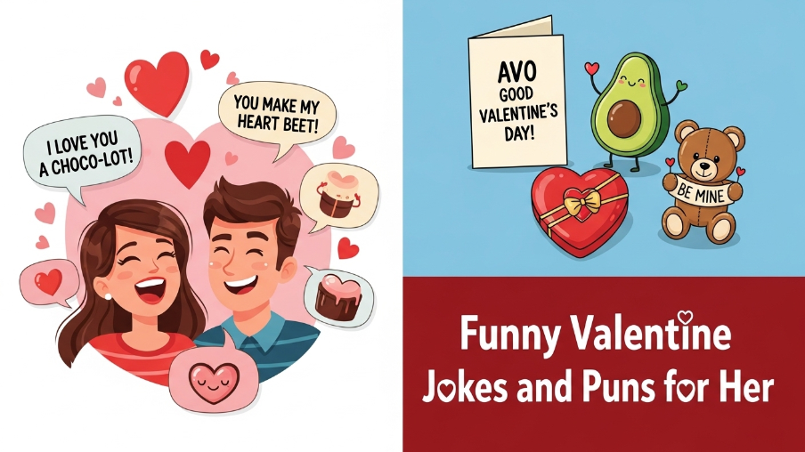 Funny valentine jokes and puns for her