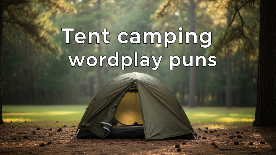 Tent camping wordplay puns