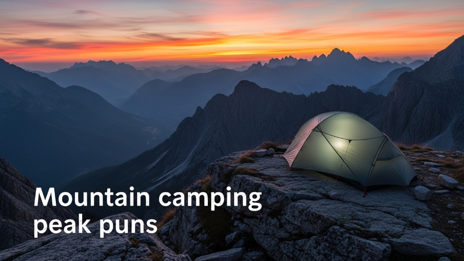 Mountain camping peak puns