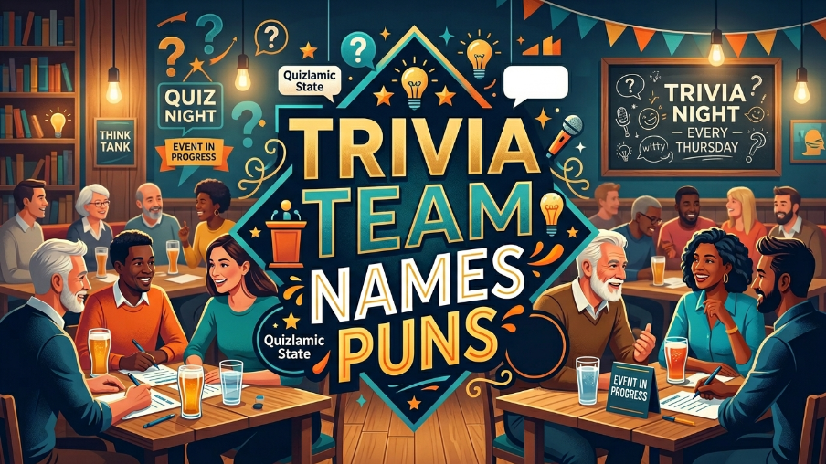 Trivia team names puns