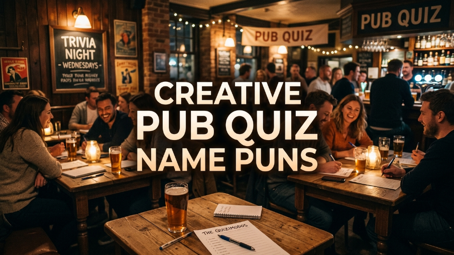 Creative Pub Quiz Name Puns