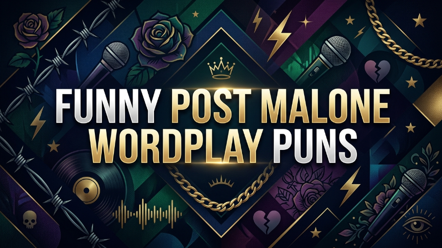 Funny Post Malone Wordplay Puns