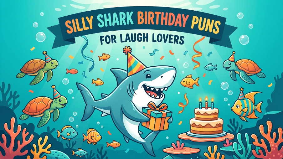 Silly shark birthday puns for laugh lovers