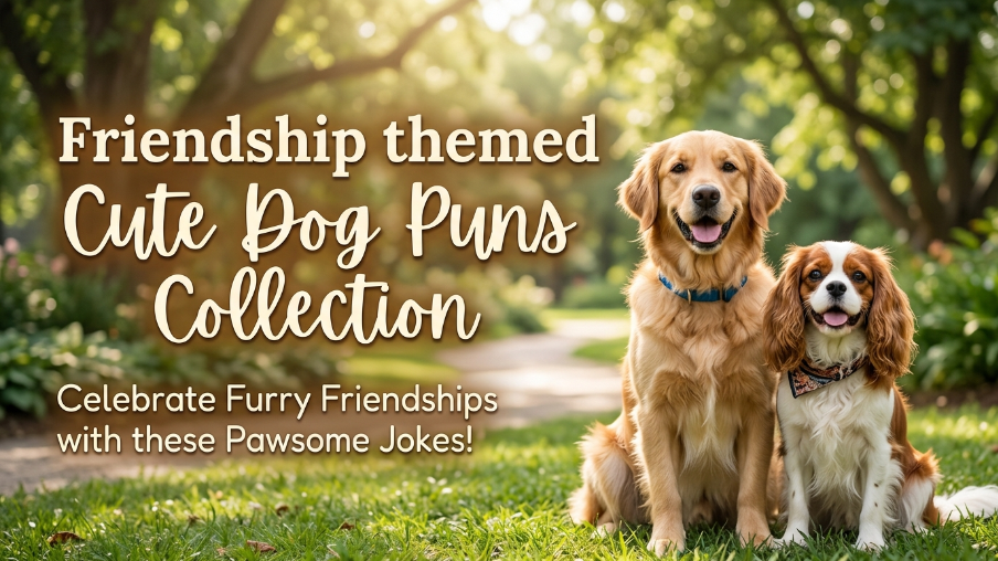 Friendship themed cute dog puns collection