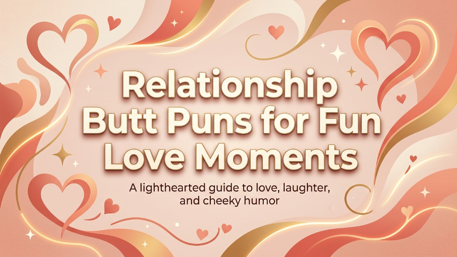 Relationship Butt Puns for Fun Love Moments