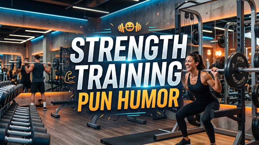 Strength training pun humor