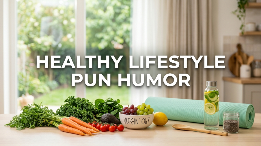 Healthy lifestyle pun humor
