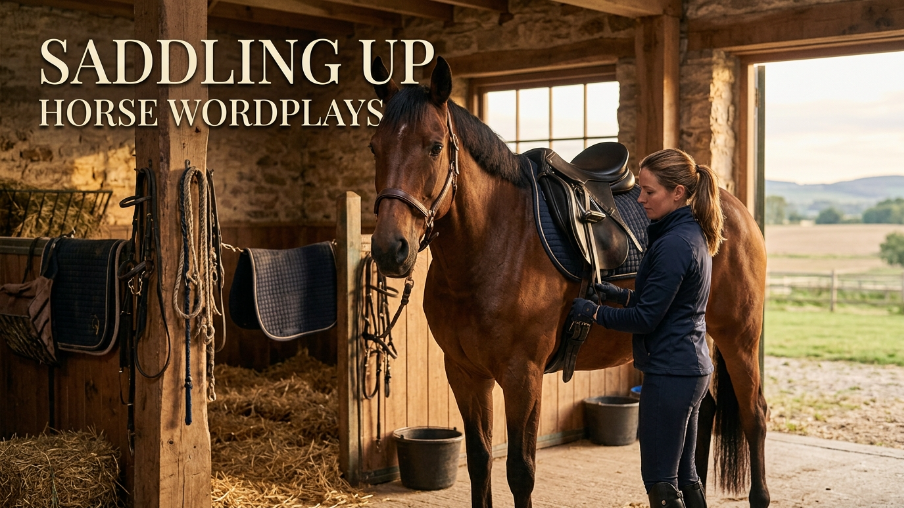 Saddling up horse wordplays