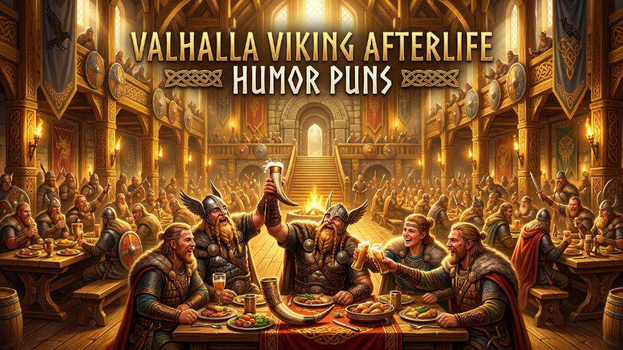 Valhalla Viking Afterlife Humor Puns