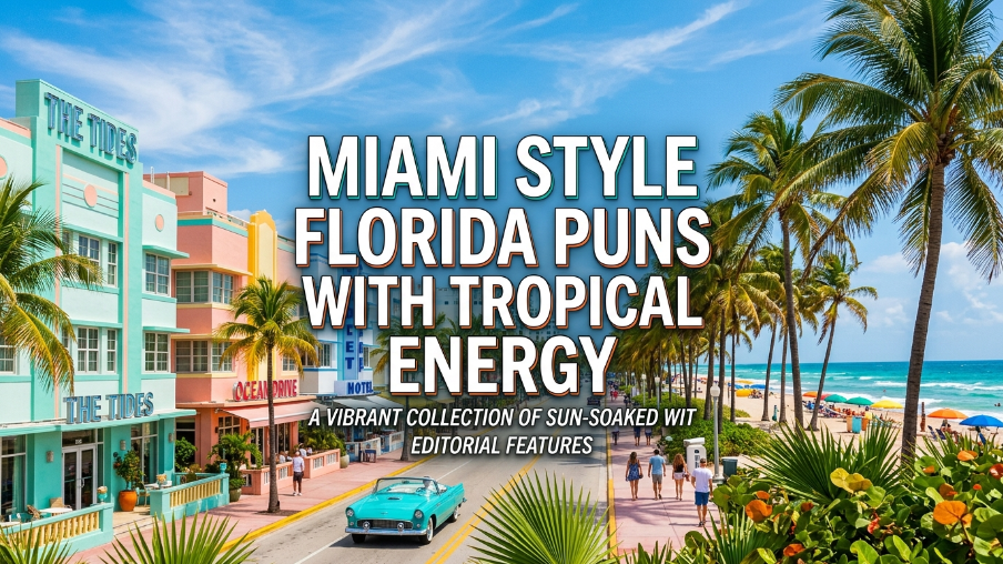 Miami style florida puns with tropical energy