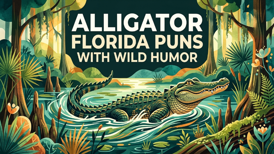 Alligator florida puns with wild humor
