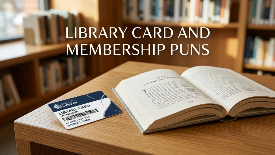 Library card and membership puns