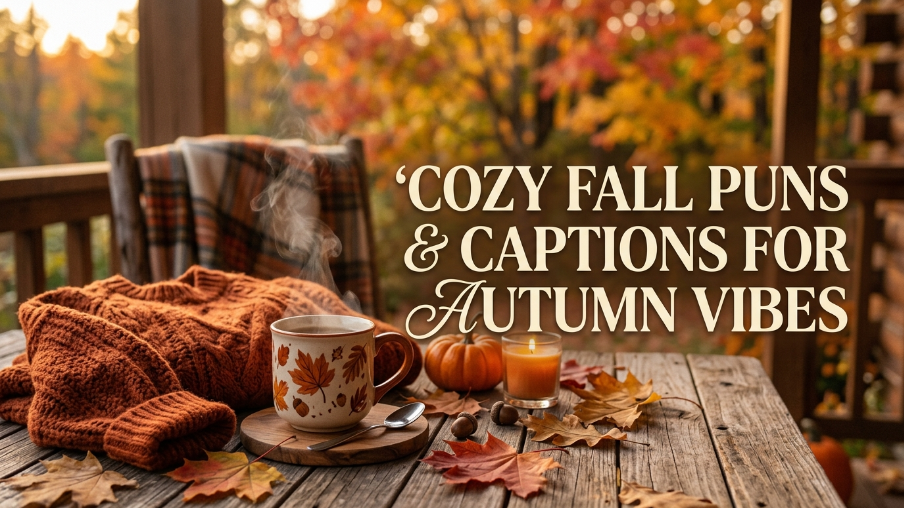 cozy fall puns captions for autumn vibes