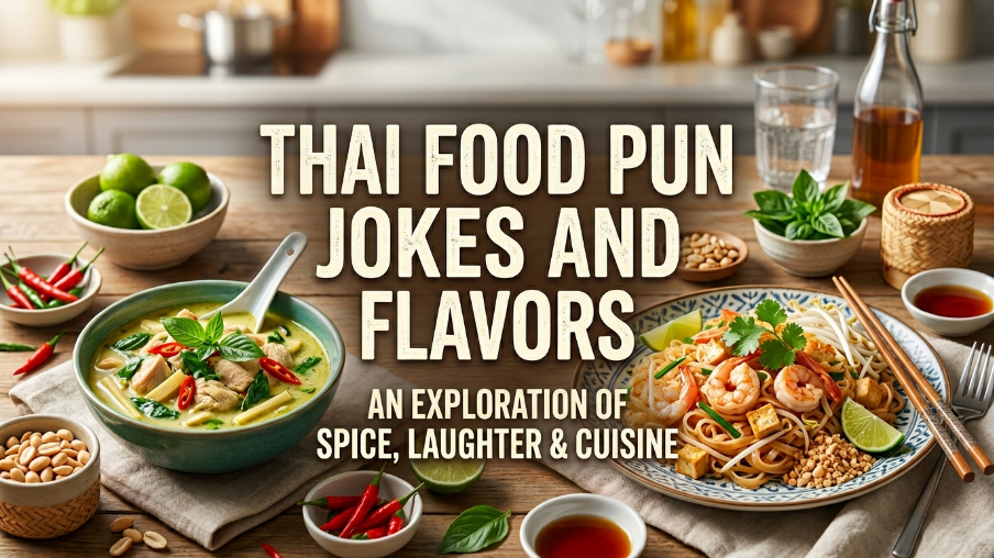 Thai food pun jokes and flavors