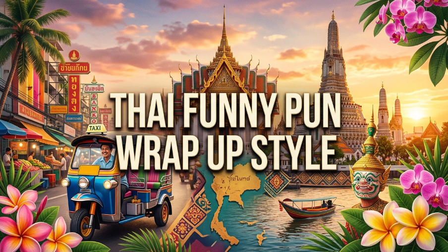 Thai funny pun wrap up style