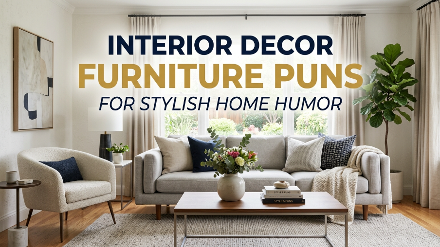 Interior decor furniture puns for stylish home humor