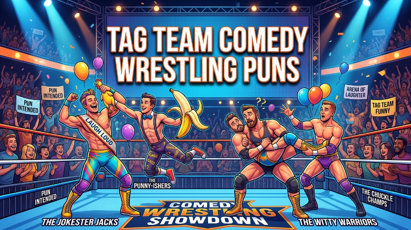 Tag Team Comedy Wrestling Puns