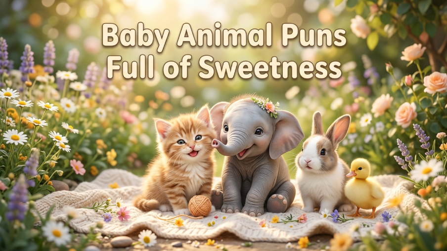 Baby animal puns full of sweetness