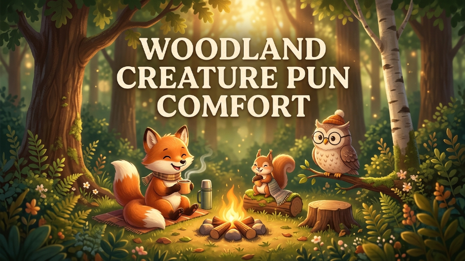 Woodland creature pun comfort