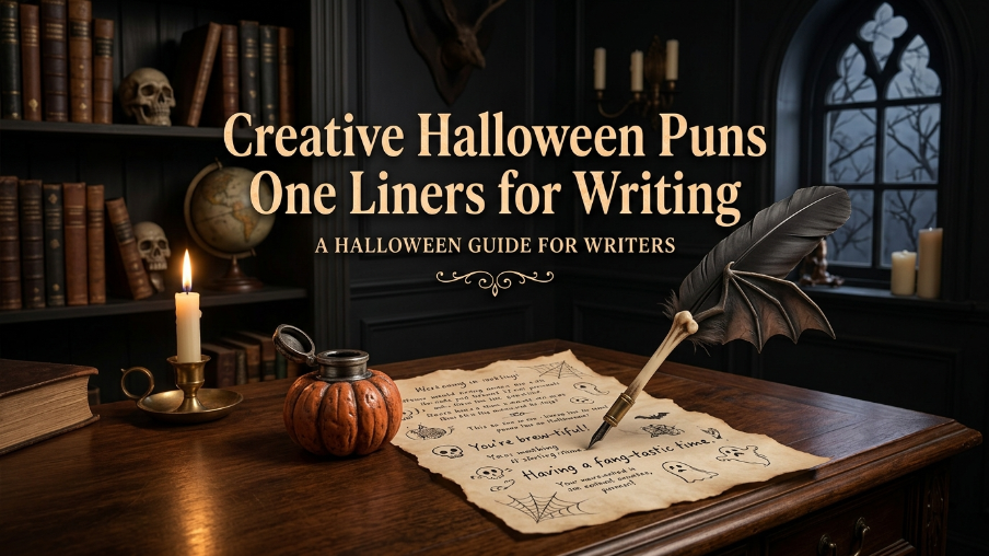 creative halloween puns one liners for writing