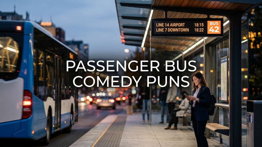 Passenger bus comedy puns