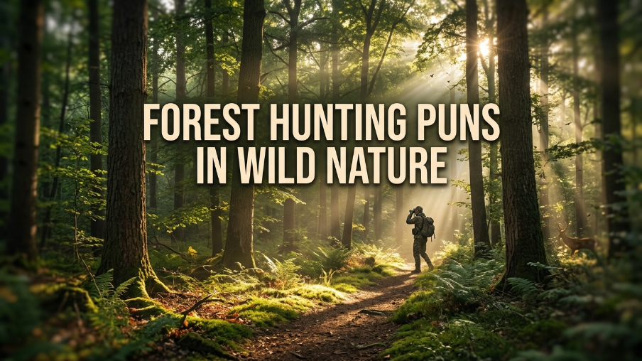 forest hunting puns in wild nature