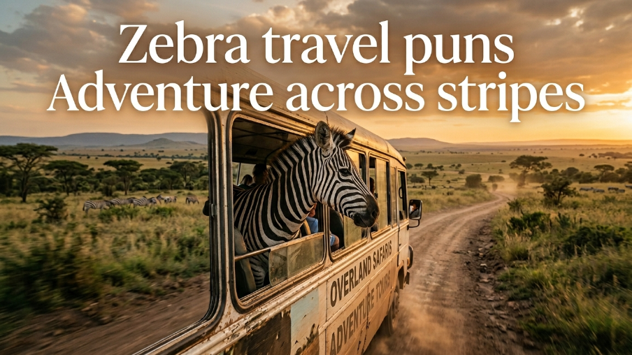 Zebra travel puns adventure across stripes