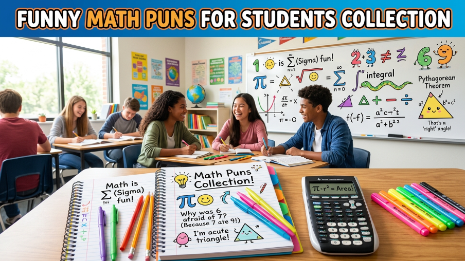 Funny math puns for students collection