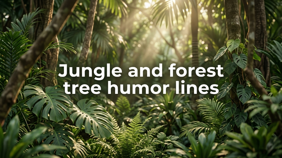 Jungle and forest tree humor lines