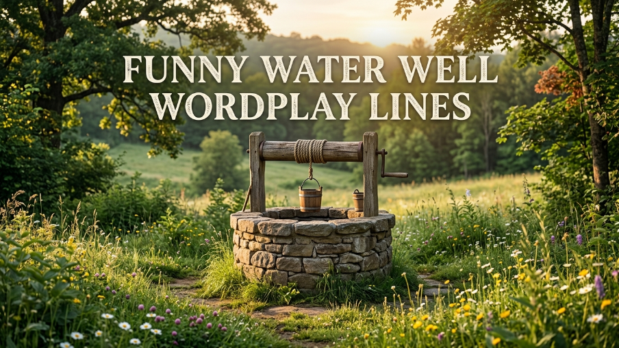 funny water well wordplay lines