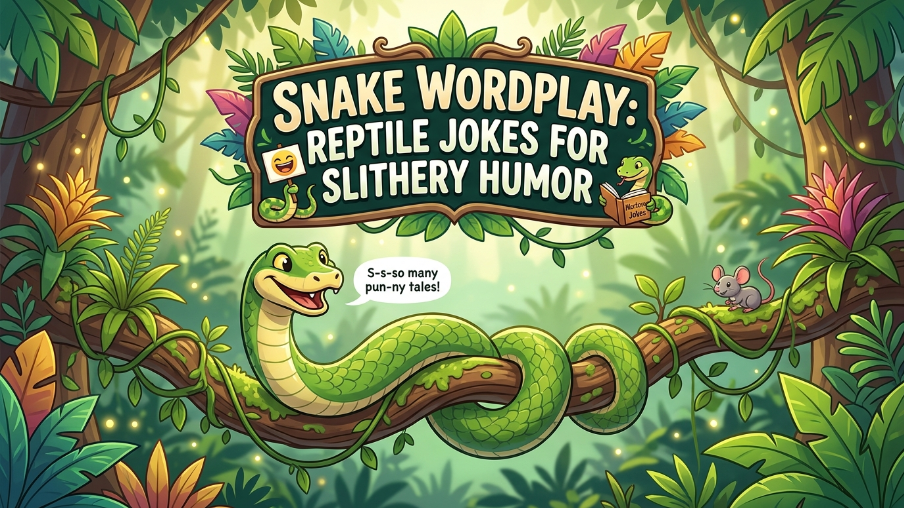 Snake wordplay reptile jokes for slithery humor